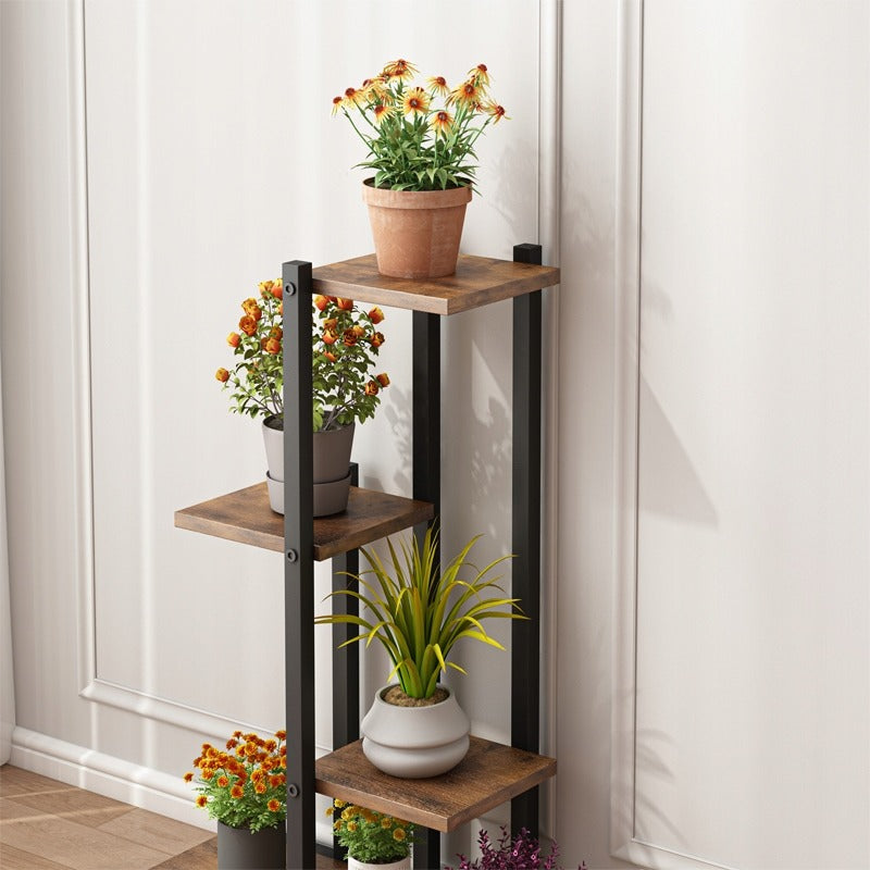 Support à plantes de style loft rustique – Étagère à plantes pour pots de fleurs