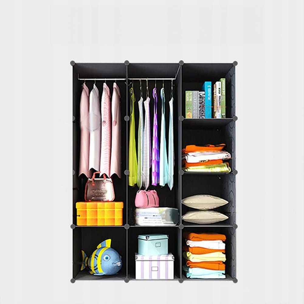 Armoire modulaire pliable 146×110×36 cm – Compacte et résistante