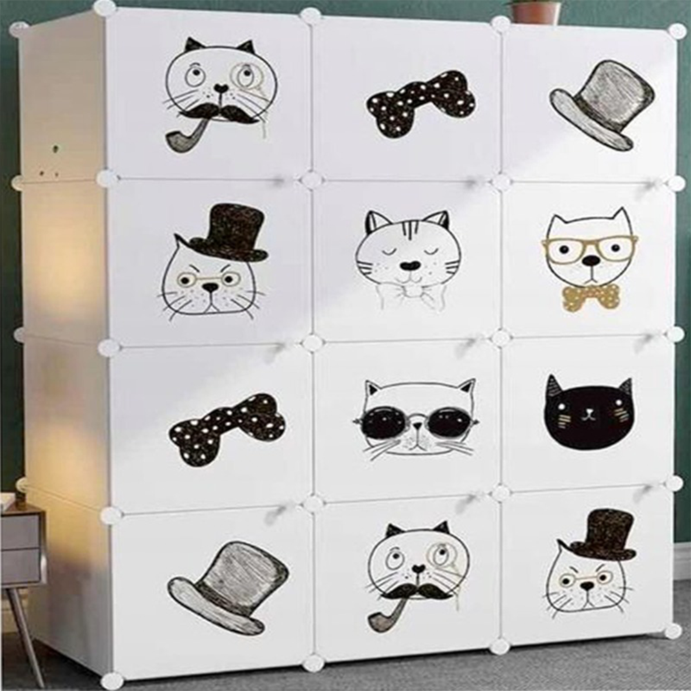 Armoire modulaire pliable avec étagères imperméables – 147 × 111 × 37 cm, une solution de mobilier légère et pratique.