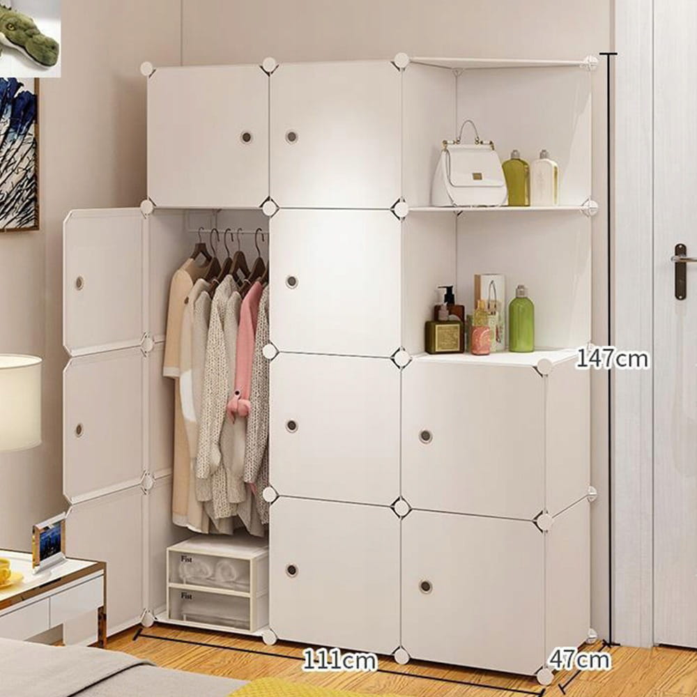 Armoire pliable 147×111×47 cm – idéale pour les petits espaces, montage rapide.
