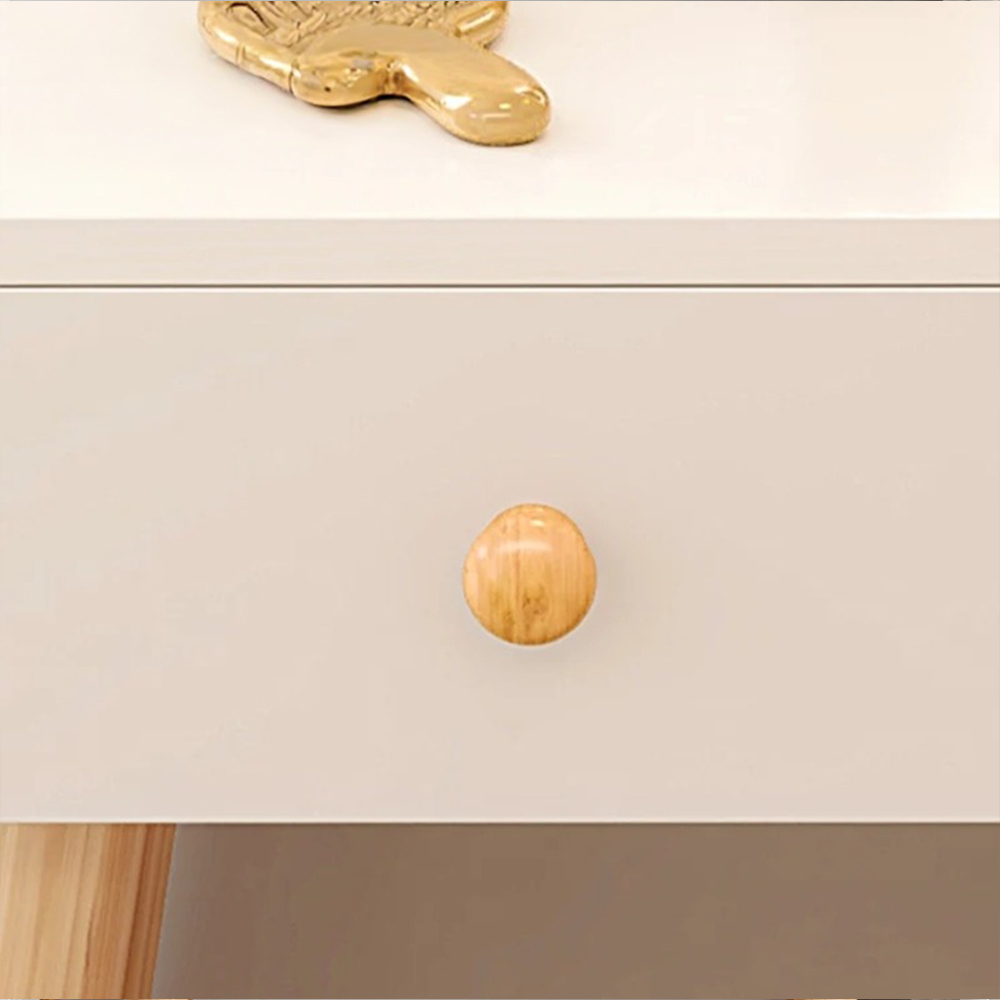 Coiffeuse blanche avec miroir – Style scandinave, 70×40×85 cm