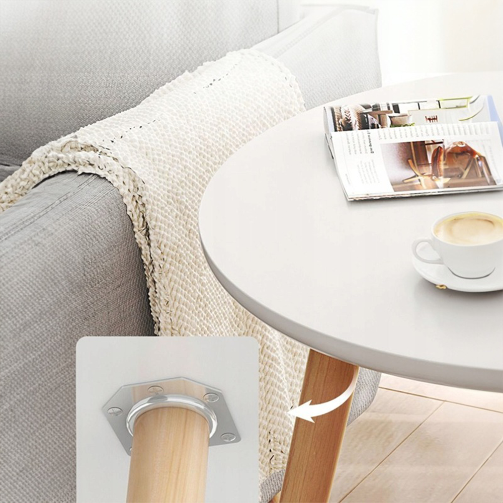 Table ronde blanche 60x52 cm – Design moderne et compact pour une utilisation en intérieur