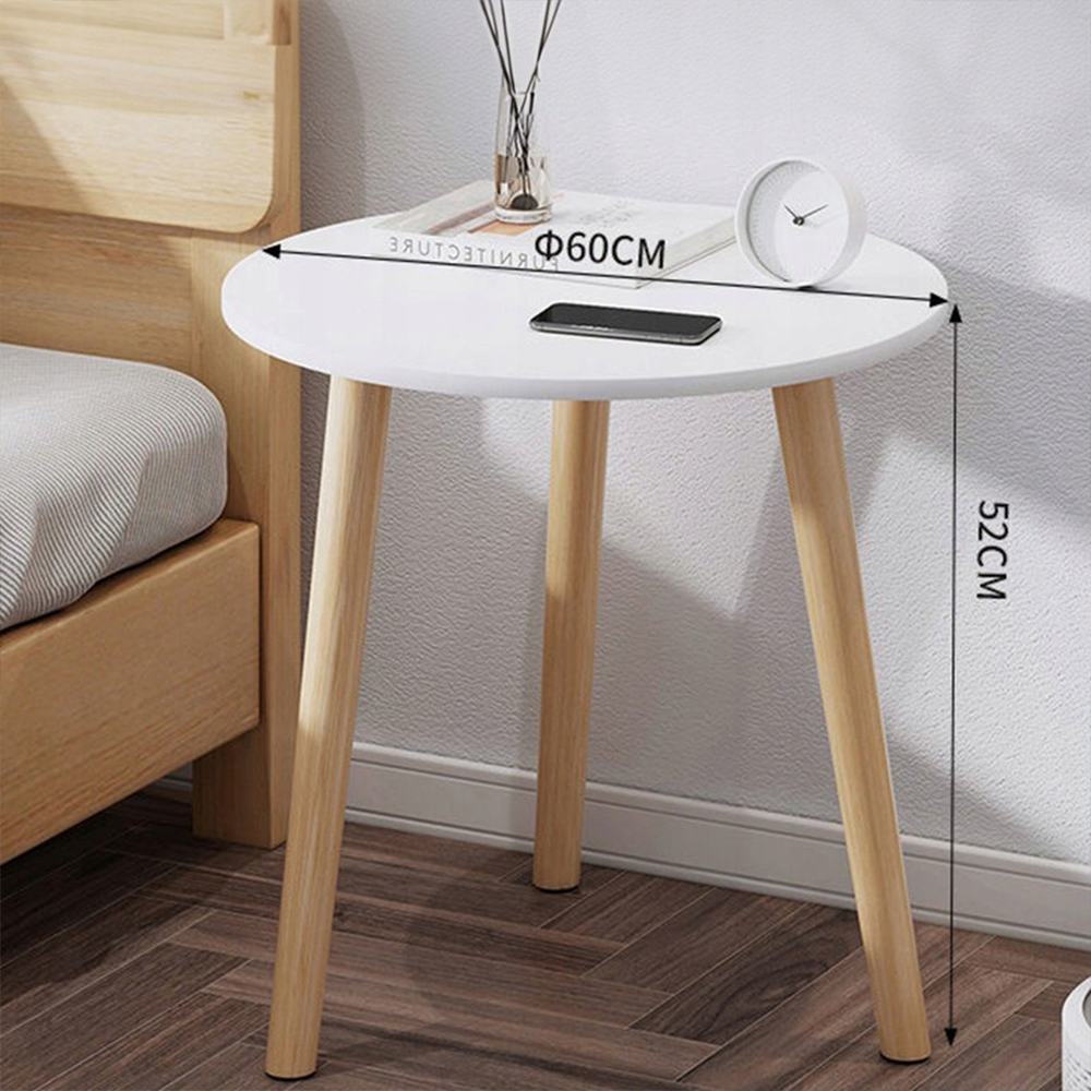 Table ronde blanche 60x52 cm – Design moderne et compact pour une utilisation en intérieur