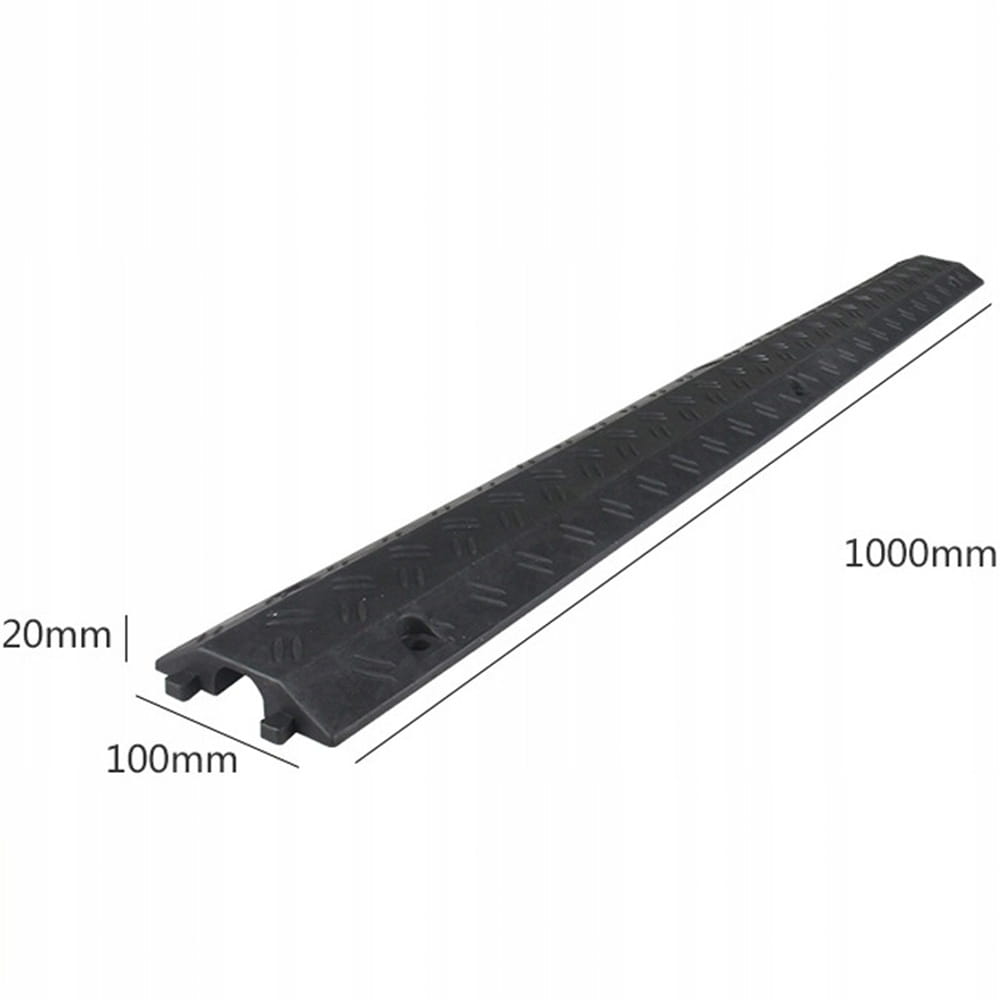 Set de 3 rampes passe-câbles – 100 x 10 x 2 cm – protection robuste pour câbles extérieurs