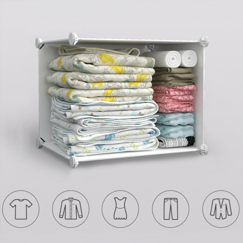 Armoire modulaire pliable pour enfants – 111 x 111 x 37 cm – légère, colorée et imperméable