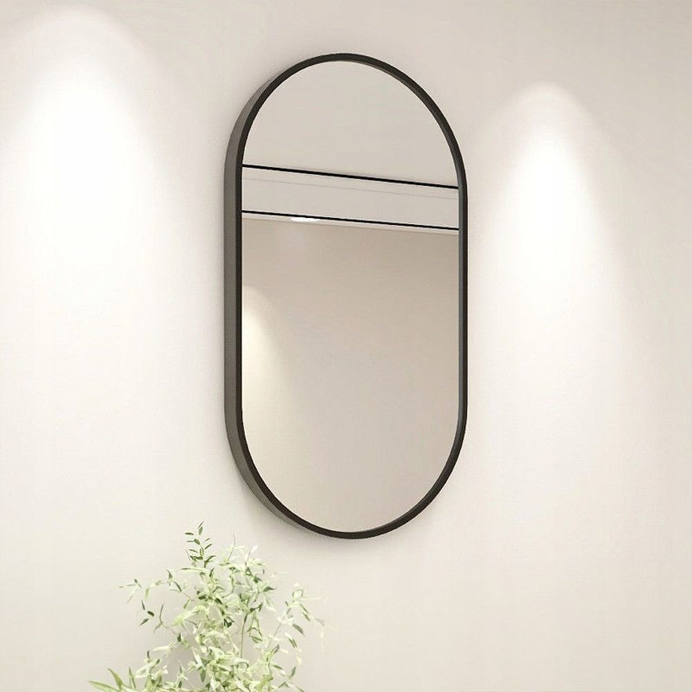 Miroir décoratif 75 x 40 cm – installation facile, design moderne pour la salle de bain, le couloir ou la chambre à coucher