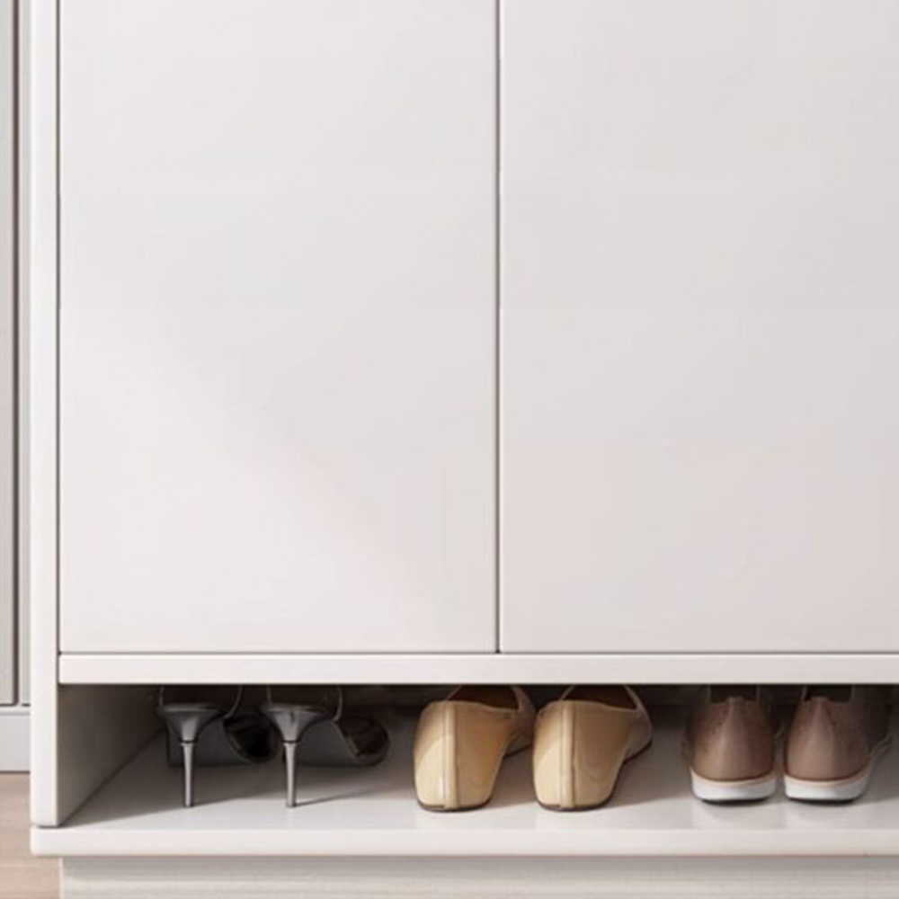 Meuble à chaussures blanc 60 x 80 x 32 cm – solution de rangement compacte et élégante.