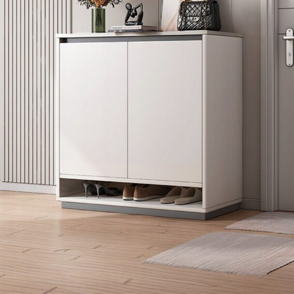 Meuble à chaussures blanc 60 x 80 x 32 cm – solution de rangement compacte et élégante.