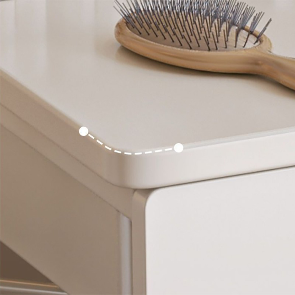Coiffeuse blanche avec miroir 80 x 40 x 125,5 cm – Élégance et fonctionnalité pour la chambre à coucher
