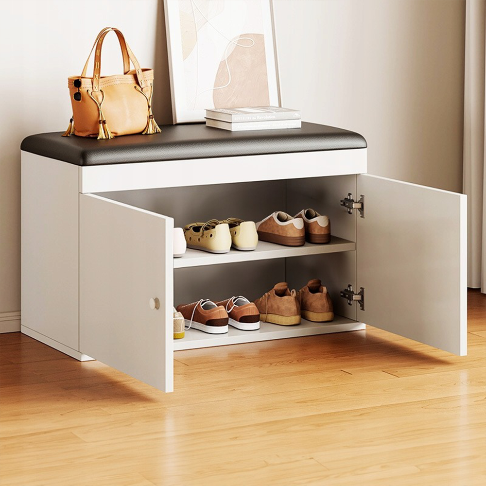 Banc à chaussures avec espace de rangement 60 x 32 x 35 cm – pratique, compact et moderne.