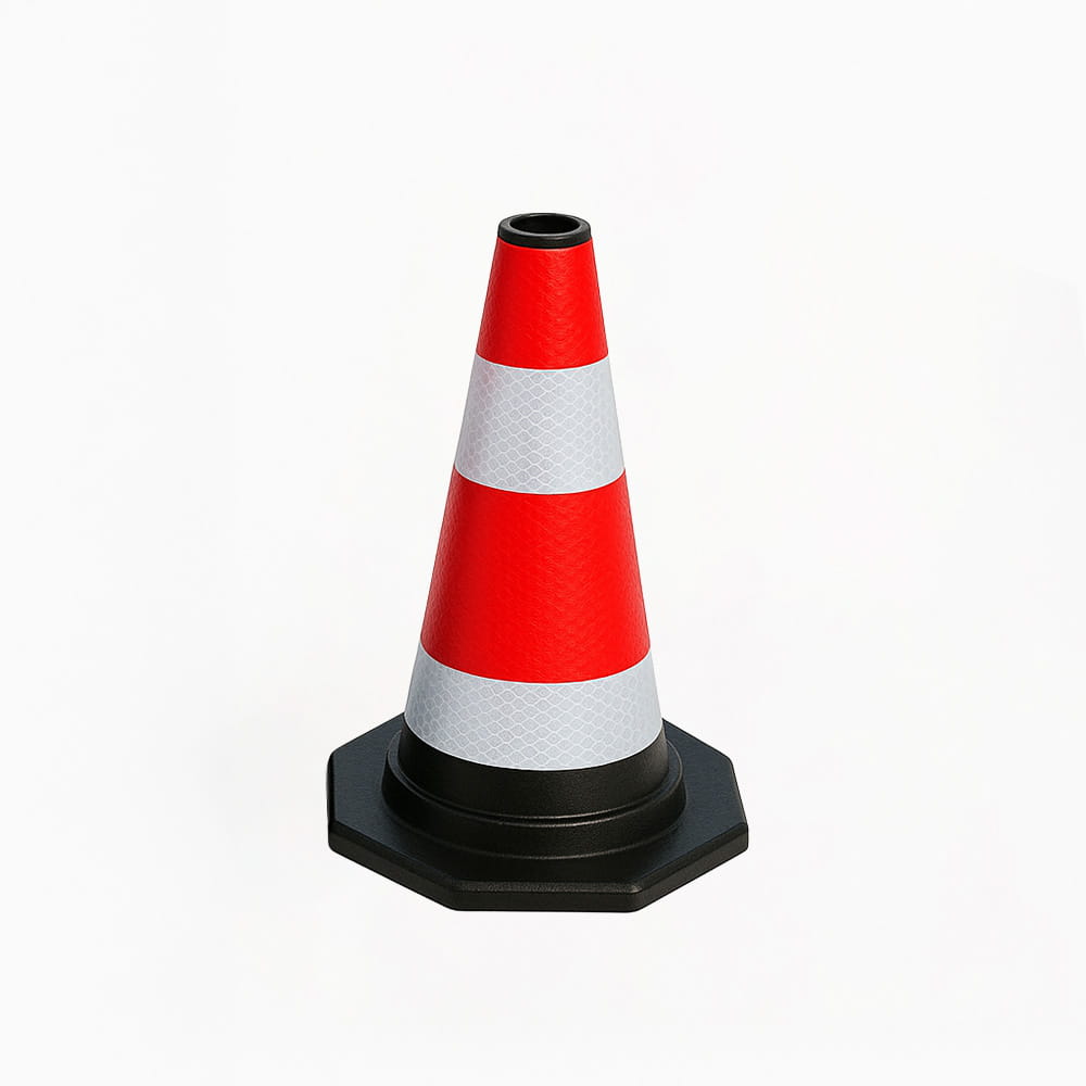 Cône de signalisation élastique et réfléchissant – 40 cm – Sécurité optimale pour la circulation et les chantiers.