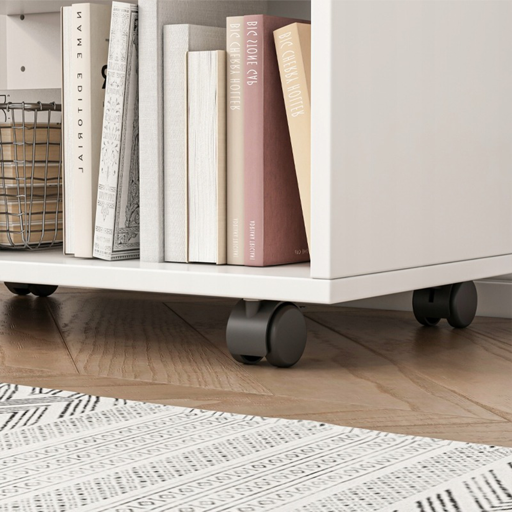 Armoire blanche 60 cm – design moderne de style loft, idéale pour le bureau ou le télétravail.