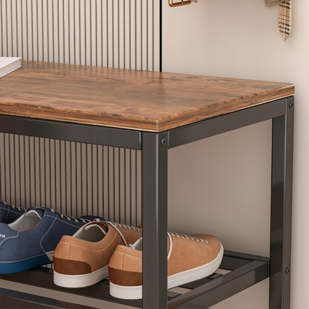 Meuble à chaussures industriel avec 3 étagères – 50x60x30 cm