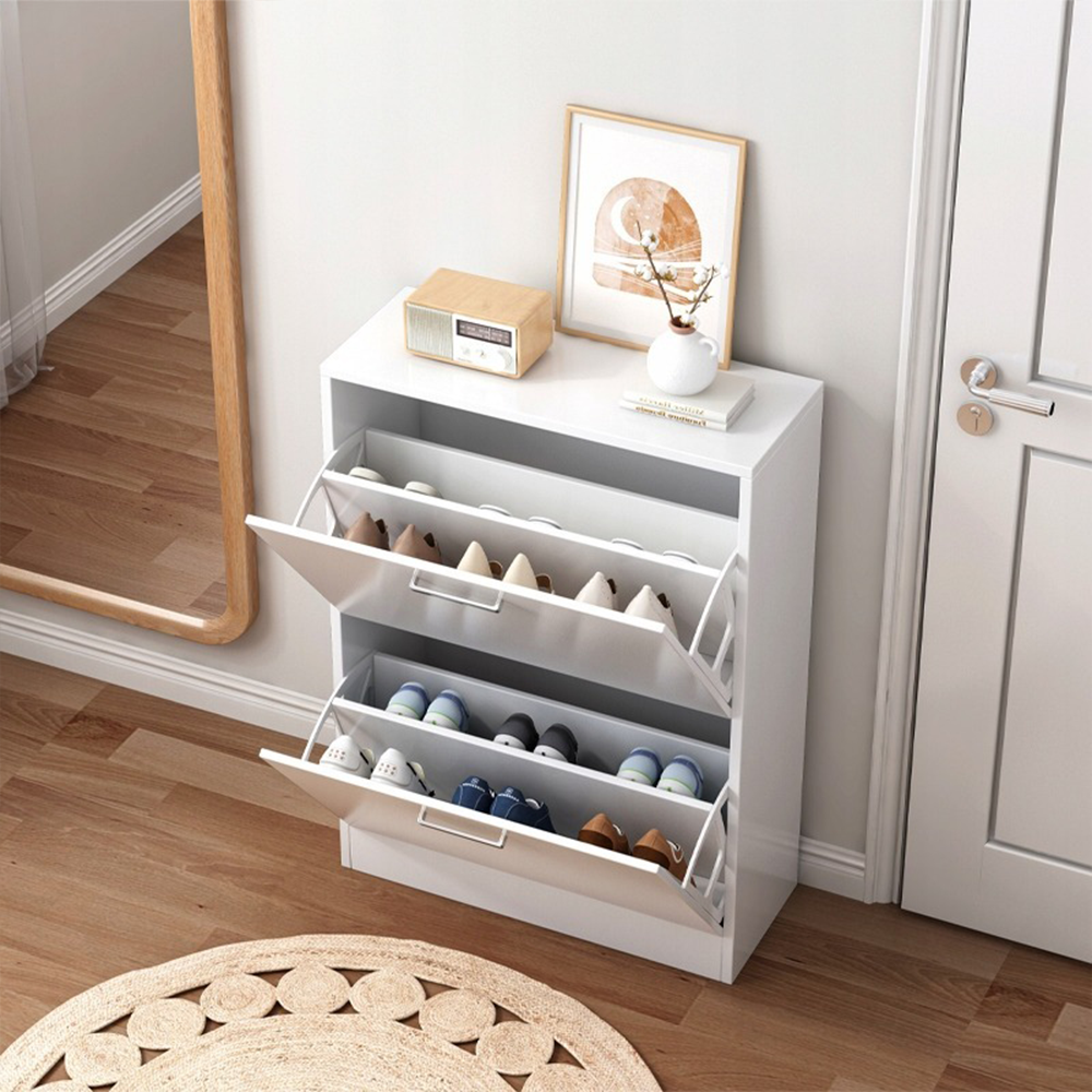 Meuble à chaussures blanc en MDF, 60 cm – design moderne pour le couloir, l’entrée ou le vestibule.