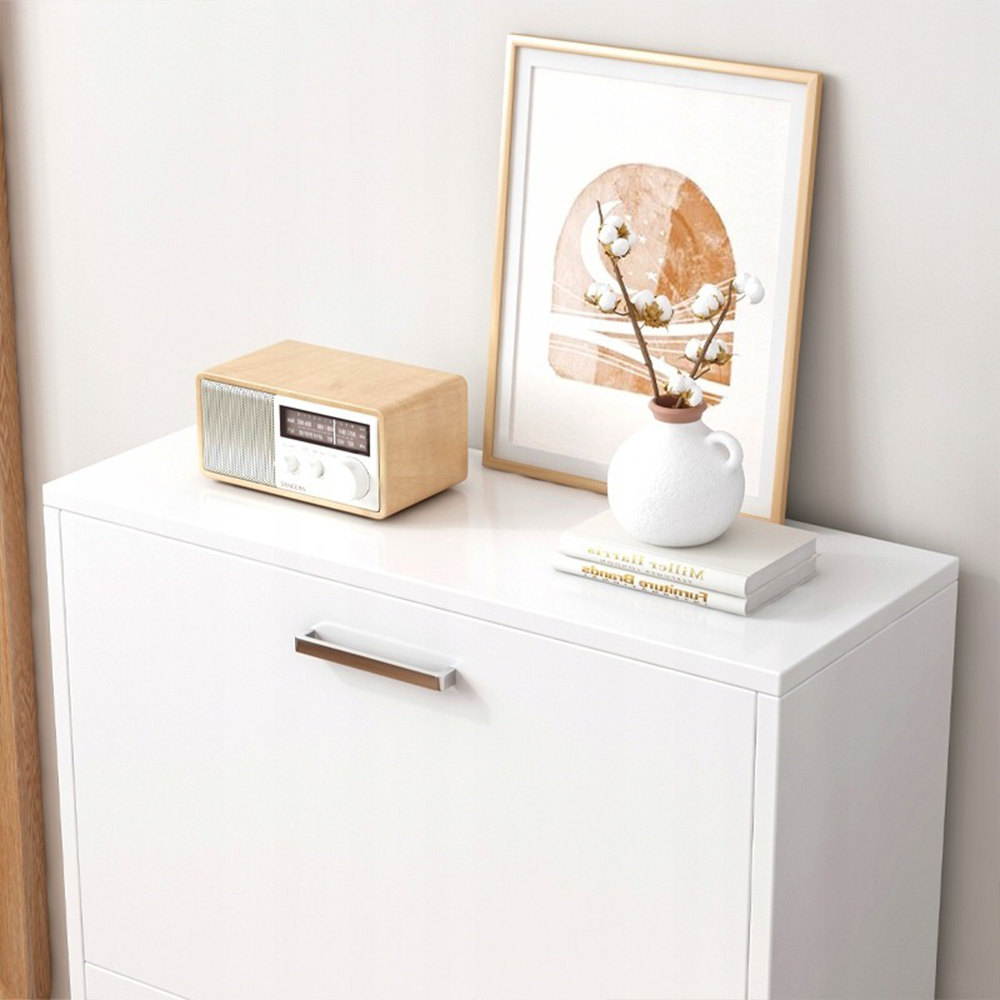 Meuble à chaussures blanc en MDF, 60 cm – design moderne pour le couloir, l’entrée ou le vestibule.