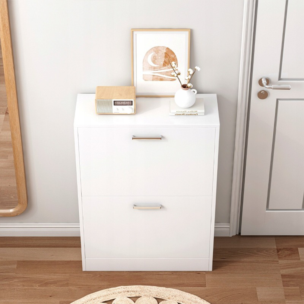 Meuble à chaussures blanc en MDF, 60 cm – design moderne pour le couloir, l’entrée ou le vestibule.