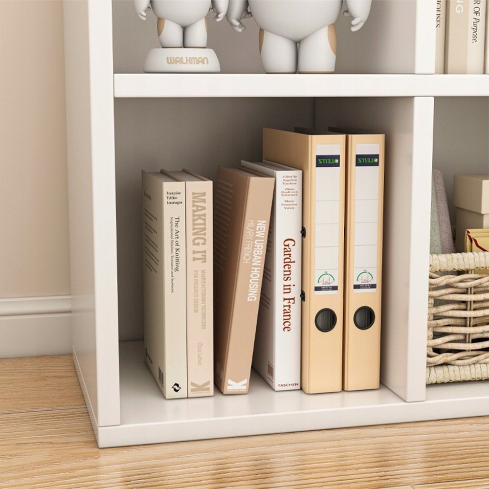Étagère ouverte KALAX 2x3 blanche – Rangement moderne en MDF, 90 x 30 x 60 cm.