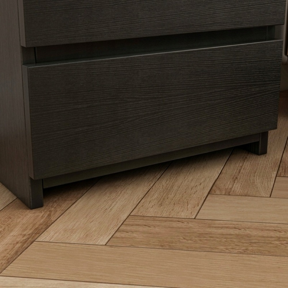 Table de chevet noire 40 x 32 x 59 cm avec 2 tiroirs – design moderne, idéale pour la chambre à coucher