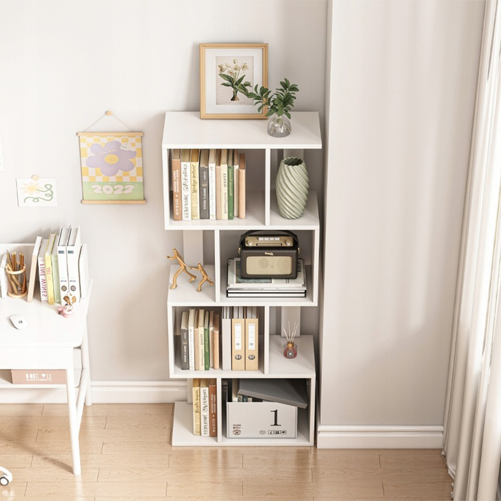 Bibliothèque ouverte autoportante – 140 cm de hauteur – style moderne, loft et scandinave