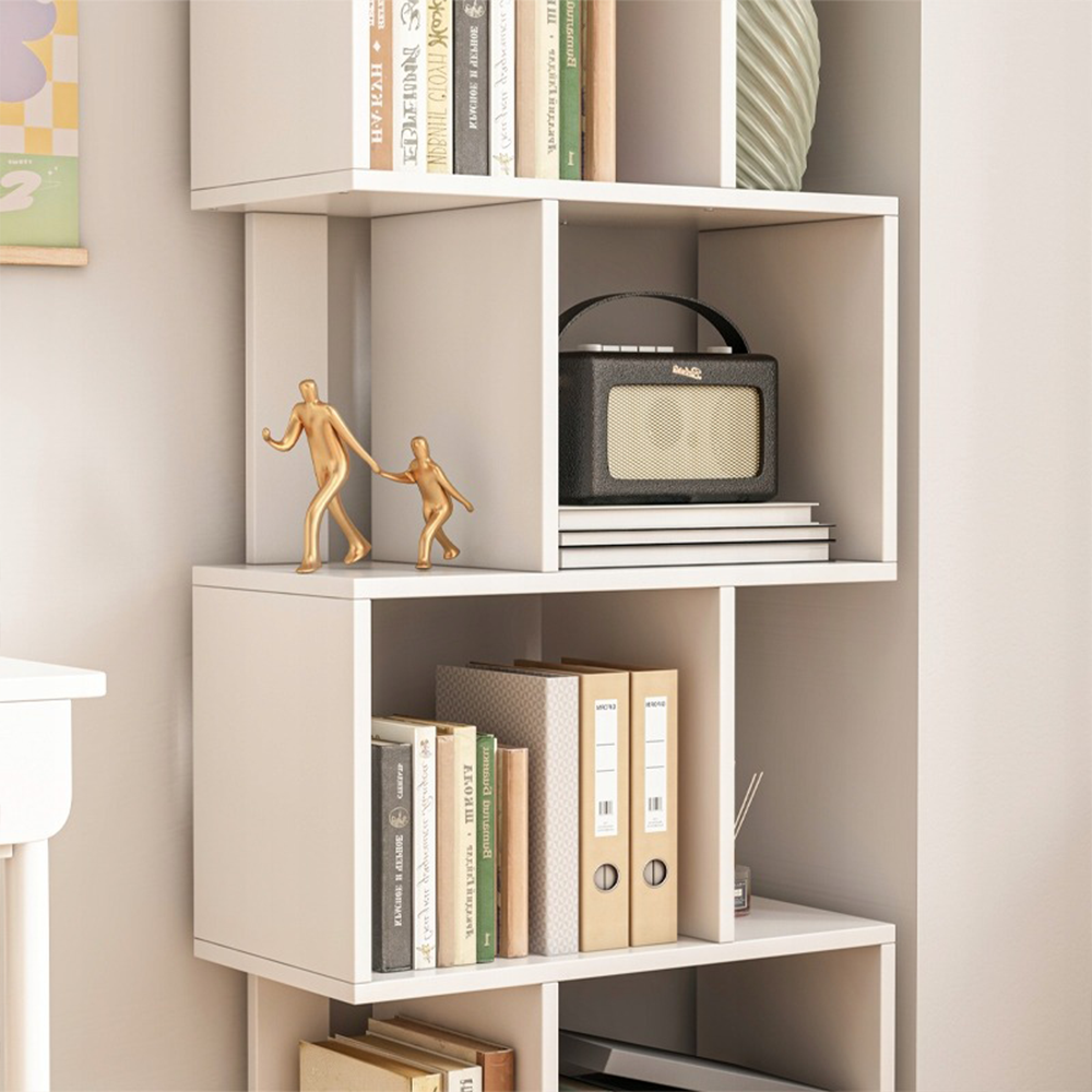 Bibliothèque ouverte autoportante – 140 cm de hauteur – style moderne, loft et scandinave
