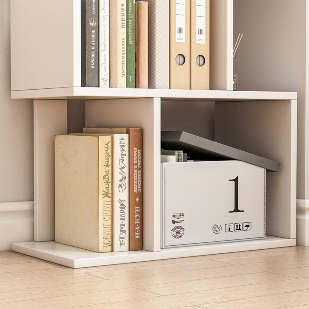 Bibliothèque ouverte autoportante – 140 cm de hauteur – style moderne, loft et scandinave