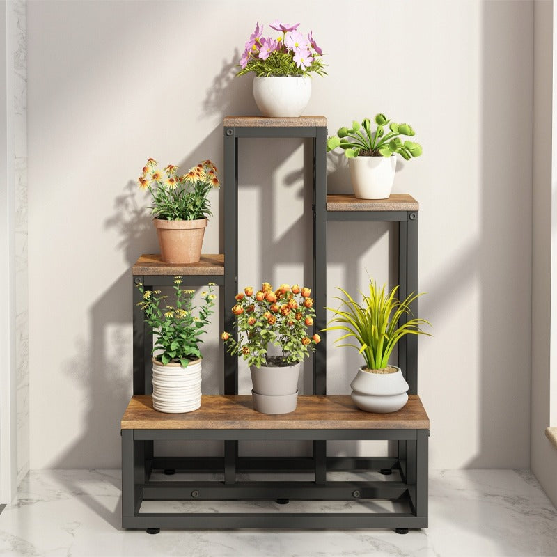 Étagère à plantes rustique – 67 cm de hauteur, style loft / industriel