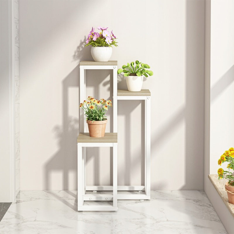 Support à plantes blanc – 67 cm – Style loft avec 3 niveaux