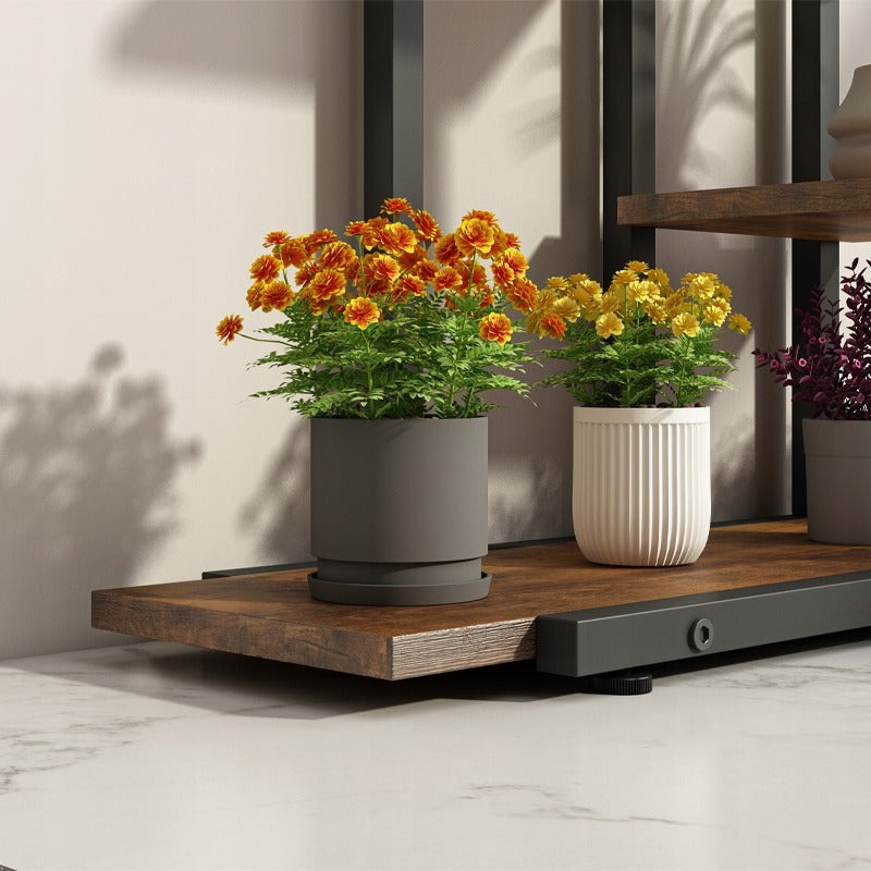 Étagère à plantes – moderne, couleur bois brun, hauteur 113 cm.