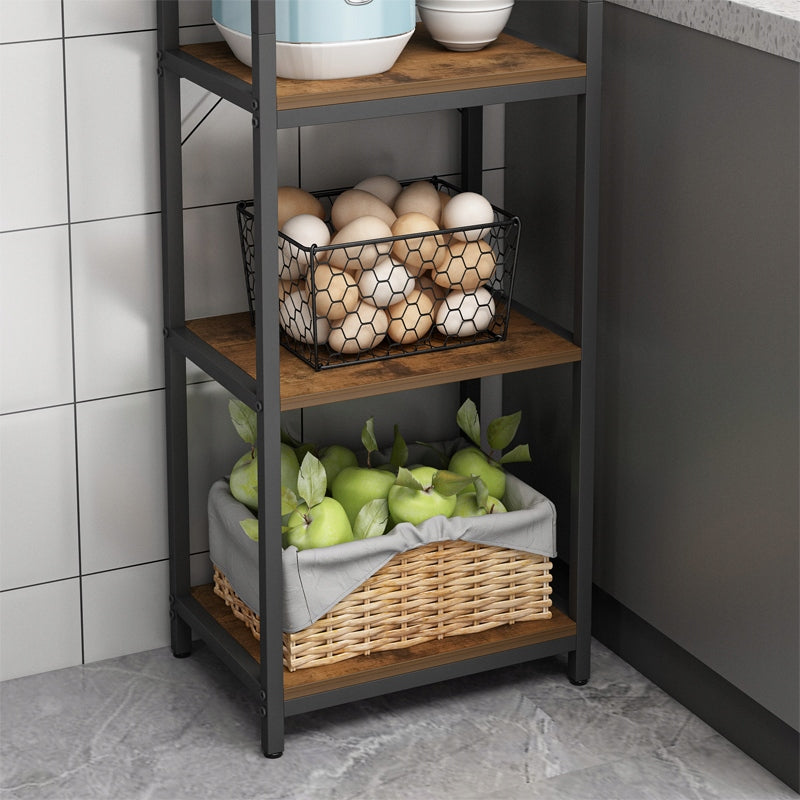 Étagère industrielle – 154×40×30 cm, 5 niveaux, style loft, en MDF et métal.