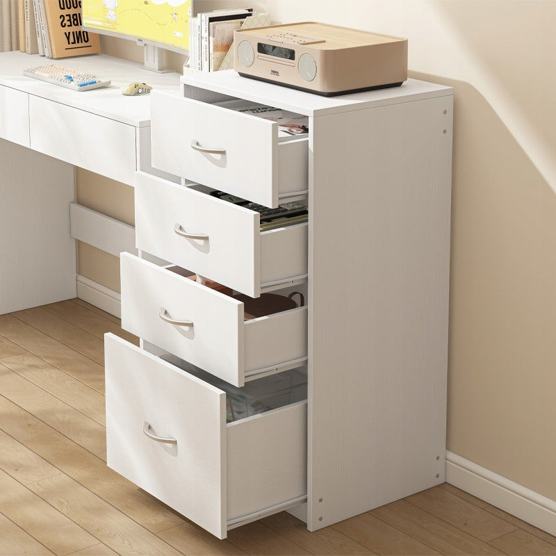 Étagère moderne avec 4 tiroirs – style loft, grande commode blanche de 85 cm pour bureau