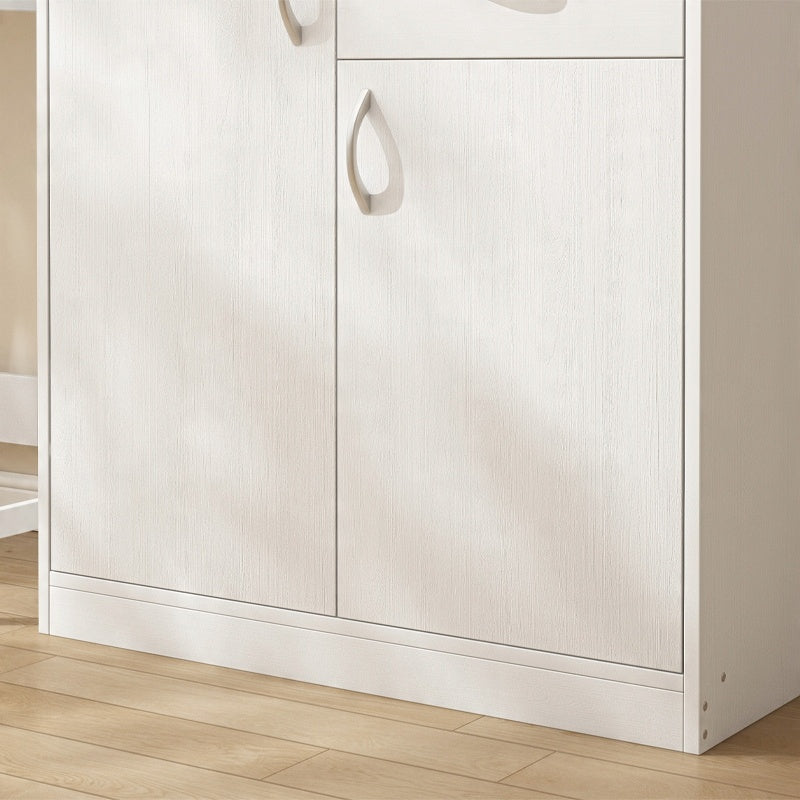 Commode moderne avec tiroirs et étagères – style loft – armoire blanche avec portes – 74 cm