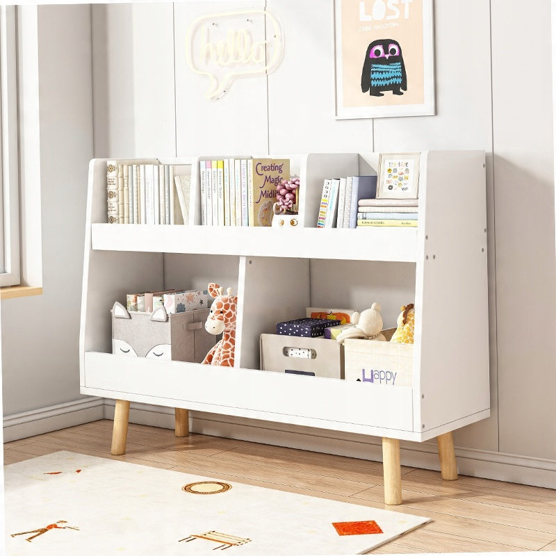 Bibliothèque pour enfants – meuble à magazines, rangement pour jouets, bibliothèque enfant autoportante, 60 cm.