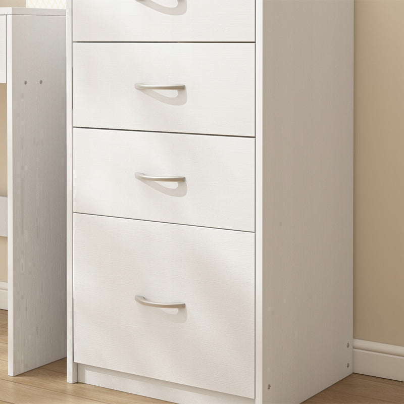 Étagère moderne avec 4 tiroirs – style loft, grande commode blanche de 85 cm pour bureau