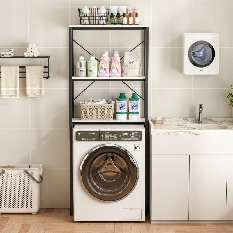 Étagère de salle de bain au-dessus de la machine à laver – style loft, 160 cm.