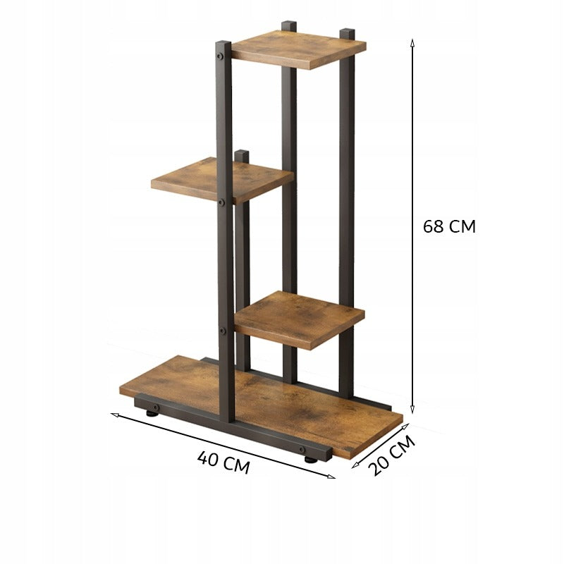 Support à plantes de style loft rustique – Étagère à plantes pour pots de fleurs