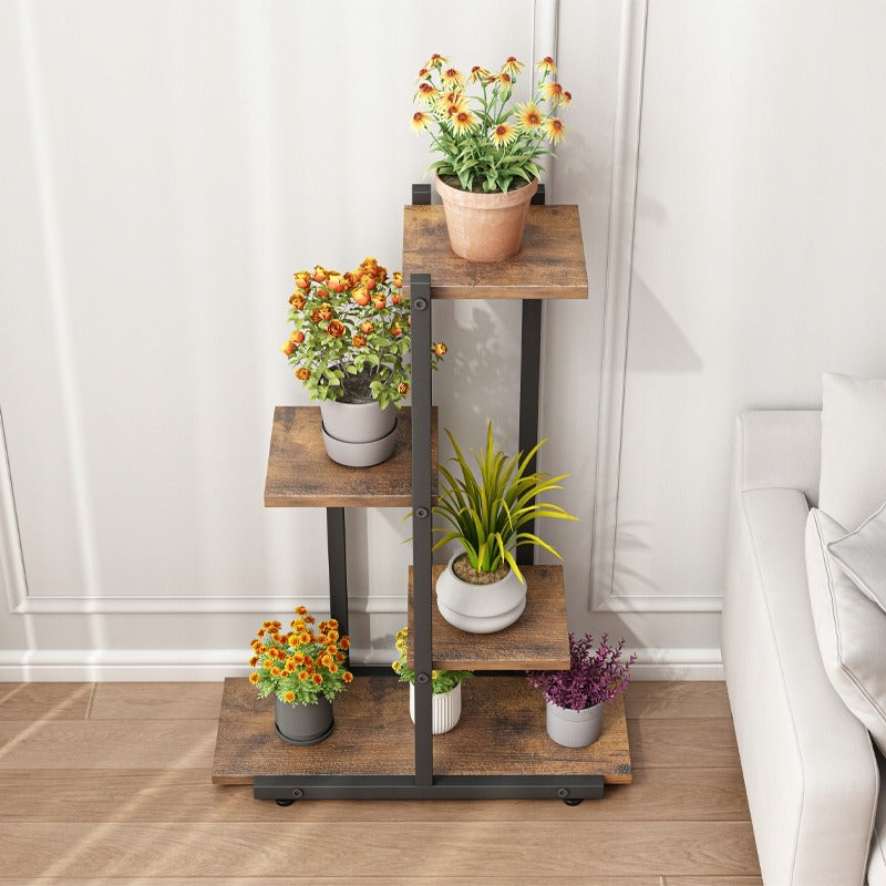 Support à plantes de style loft rustique – Étagère à plantes pour pots de fleurs