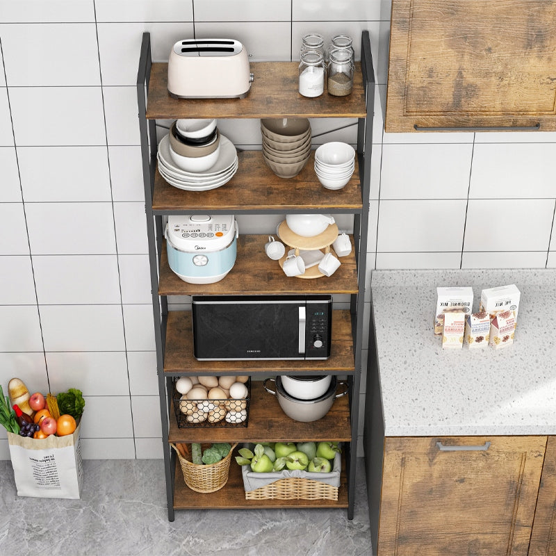 Étagère de style industriel – 66 x 30 x 186 cm, en MDF et métal, stable et élégante dans un design loft.