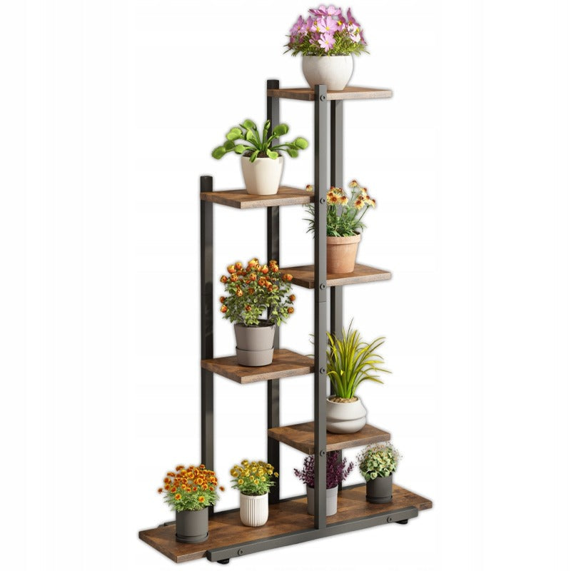 Étagère à plantes – moderne, couleur bois brun, hauteur 113 cm.