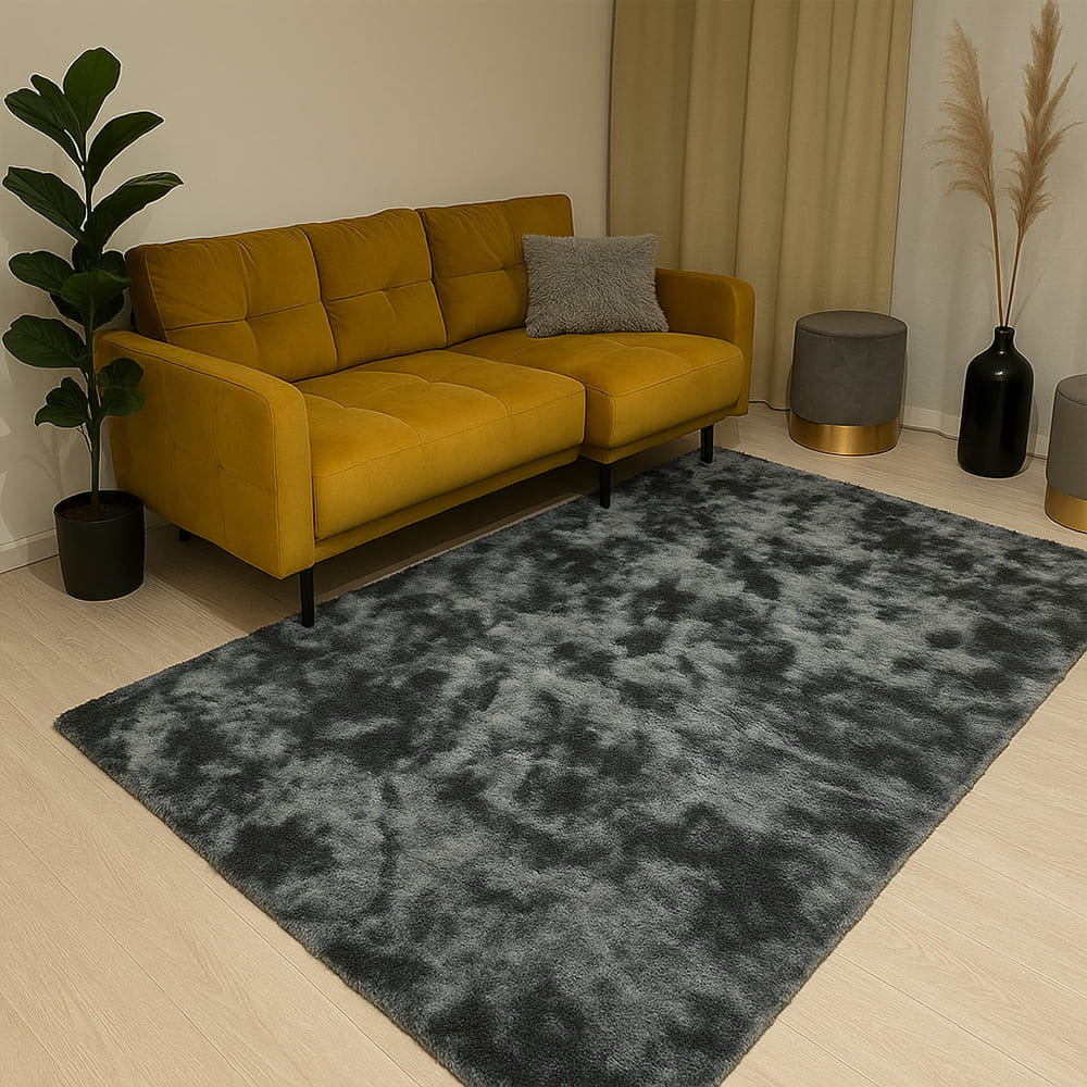 Tapis en peluche – Gris foncé, doux et moderne pour chaque pièce