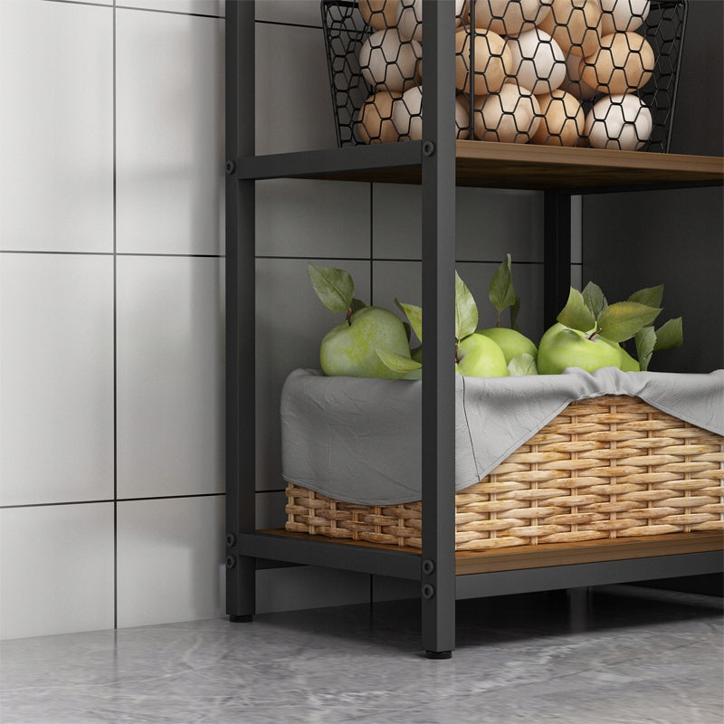Étagère industrielle – 154×40×30 cm, 5 niveaux, style loft, en MDF et métal.