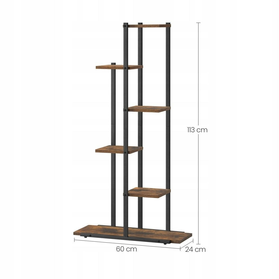 Étagère à plantes – moderne, couleur bois brun, hauteur 113 cm.