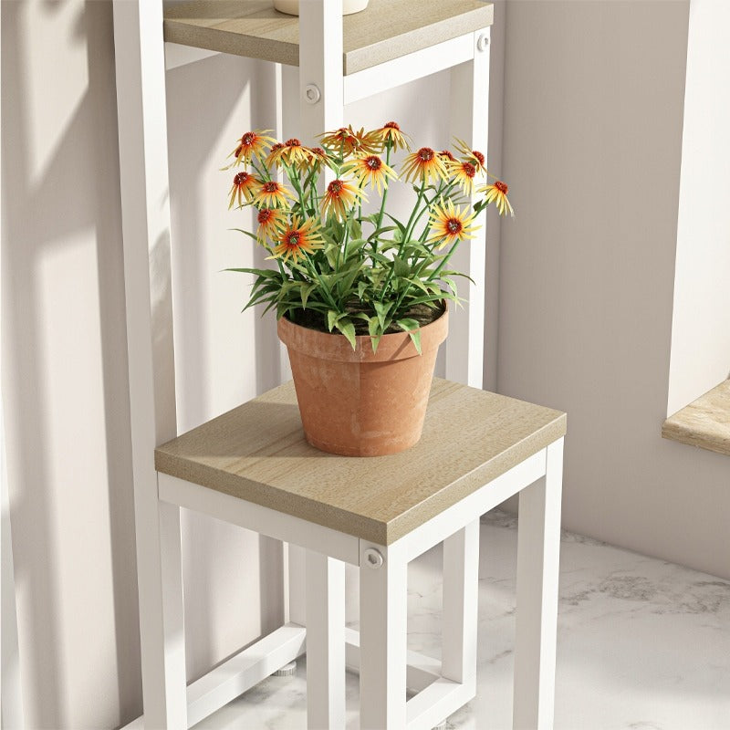 Support à plantes blanc – 67 cm – Style loft avec 3 niveaux