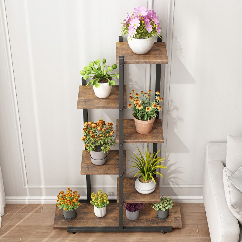 Étagère à plantes – moderne, couleur bois brun, hauteur 113 cm.
