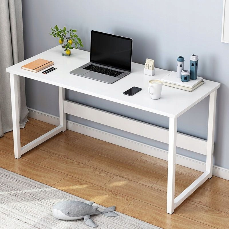 Bureau d’ordinateur blanc – style loft et scandinave – idéal pour ordinateur portable