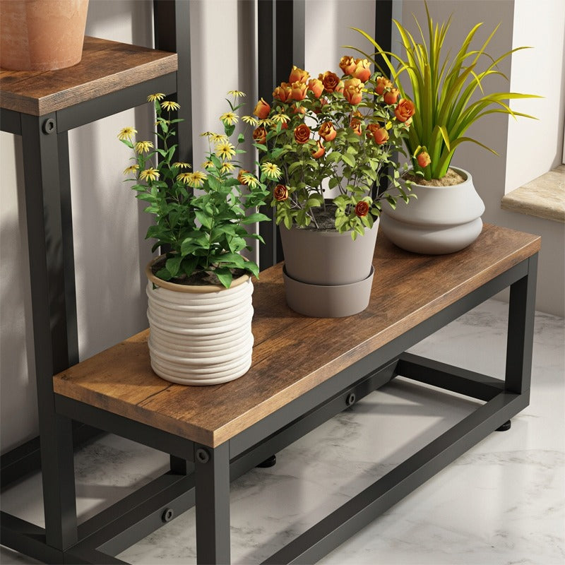 Étagère à plantes rustique – 67 cm de hauteur, style loft / industriel
