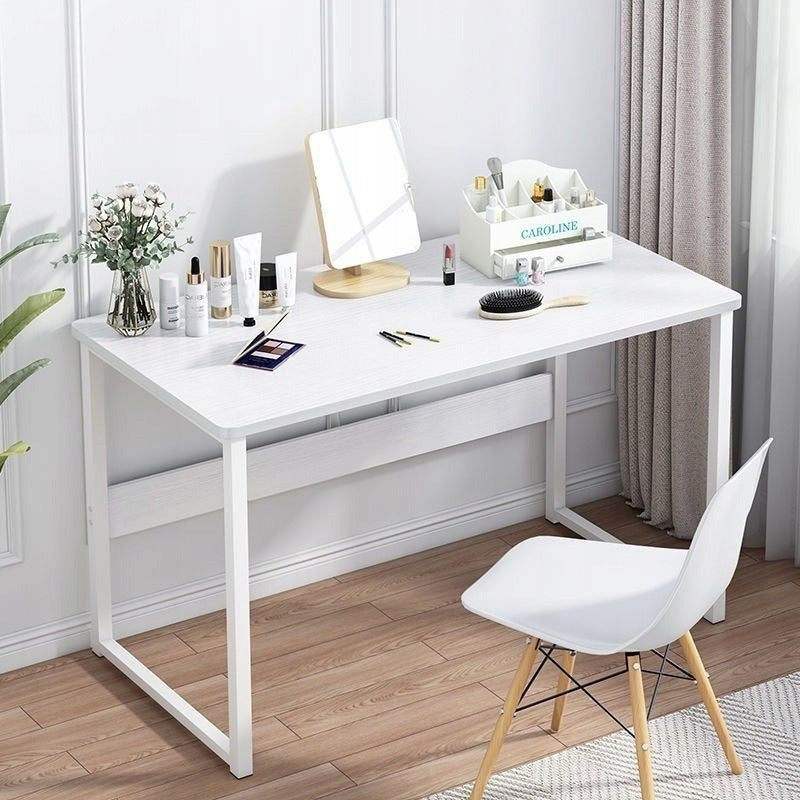 Bureau d’ordinateur blanc – style loft et scandinave – idéal pour ordinateur portable