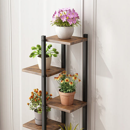 Étagère à plantes – moderne, couleur bois brun, hauteur 113 cm.