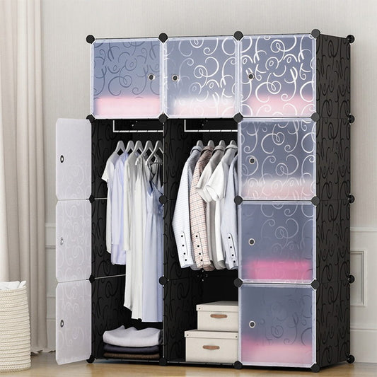 Armoire modulaire pliable 146×110×36 cm – Compacte et résistante