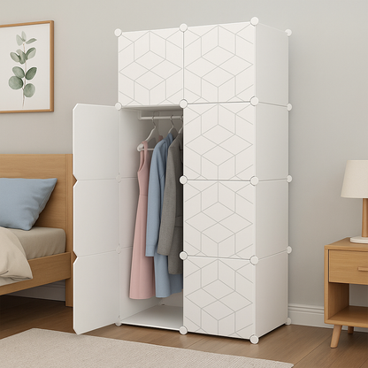 Armoire modulaire 147x75x47 cm – spacieuse, robuste et facile à monter.