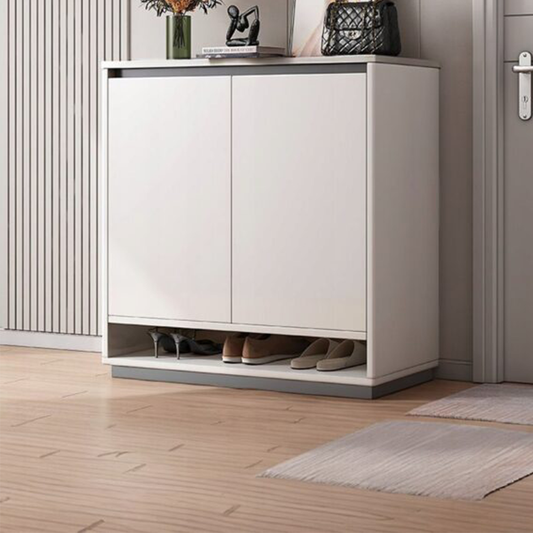 Meuble à chaussures blanc 60 x 80 x 32 cm – solution de rangement compacte et élégante.